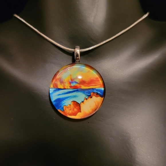 Jewelry - 2/$20 Land, Water & Sky Pendent Necklace
